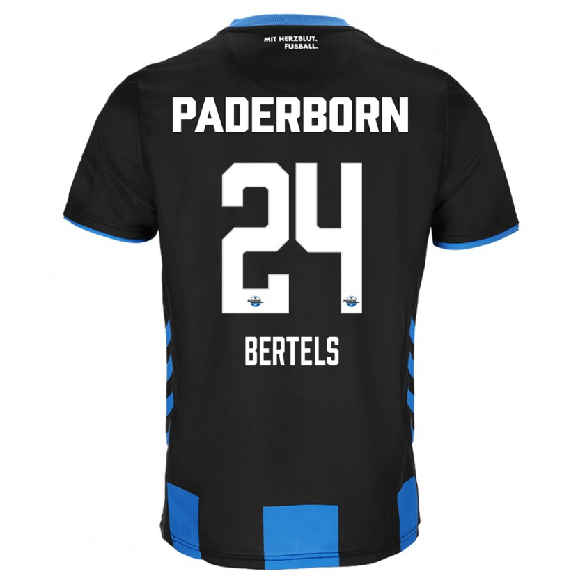 Danxen Heren Felix Bertels #24 Zwart Blauw Thuisshirt Thuistenue 2025/26 T-Shirt
