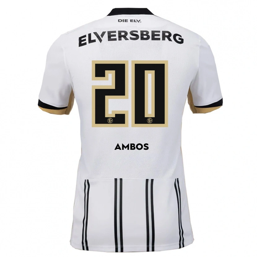 Danxen Heren Marlon Ambos #20 Wit Zwart Thuisshirt Thuistenue 2025/26 T-Shirt