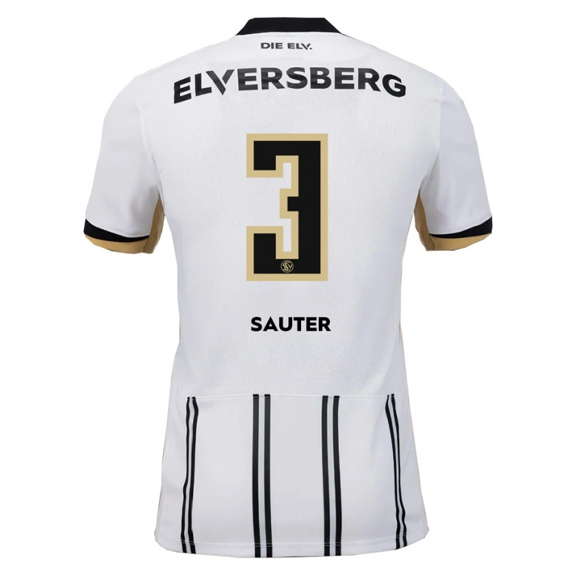 Danxen Heren Luca Sauter #3 Wit Zwart Thuisshirt Thuistenue 2025/26 T-Shirt