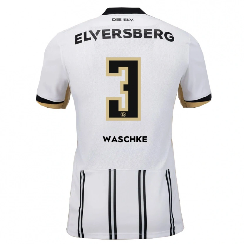 Danxen Heren Finn Waschke #3 Wit Zwart Thuisshirt Thuistenue 2025/26 T-Shirt