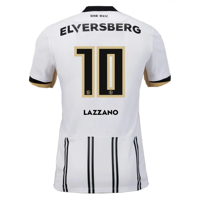 Danxen Heren Alessandro Lazzano #10 Wit Zwart Thuisshirt Thuistenue 2025/26 T-Shirt