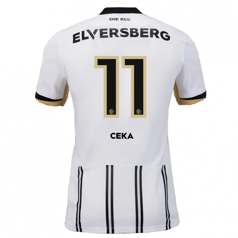 Danxen Heren Jason Ceka #11 Wit Zwart Thuisshirt Thuistenue 2025/26 T-Shirt