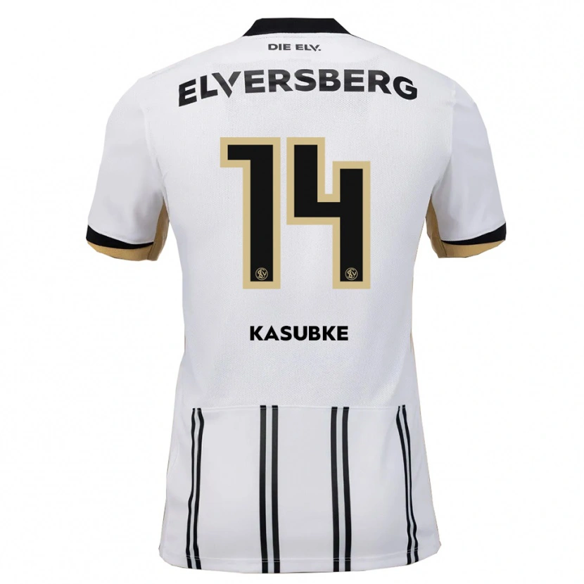 Danxen Heren Manuel Kasubke #14 Wit Zwart Thuisshirt Thuistenue 2025/26 T-Shirt
