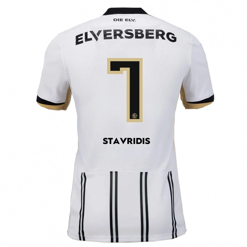 Danxen Heren Angelos Stavridis #7 Wit Zwart Thuisshirt Thuistenue 2025/26 T-Shirt