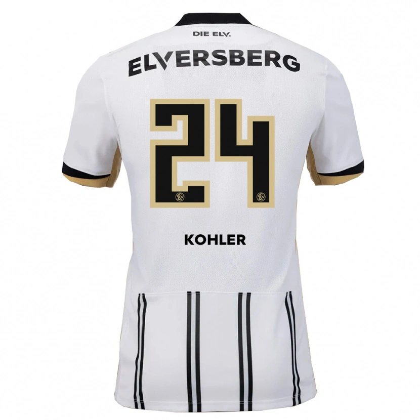 Danxen Heren Lukas Kohler #24 Wit Zwart Thuisshirt Thuistenue 2025/26 T-Shirt