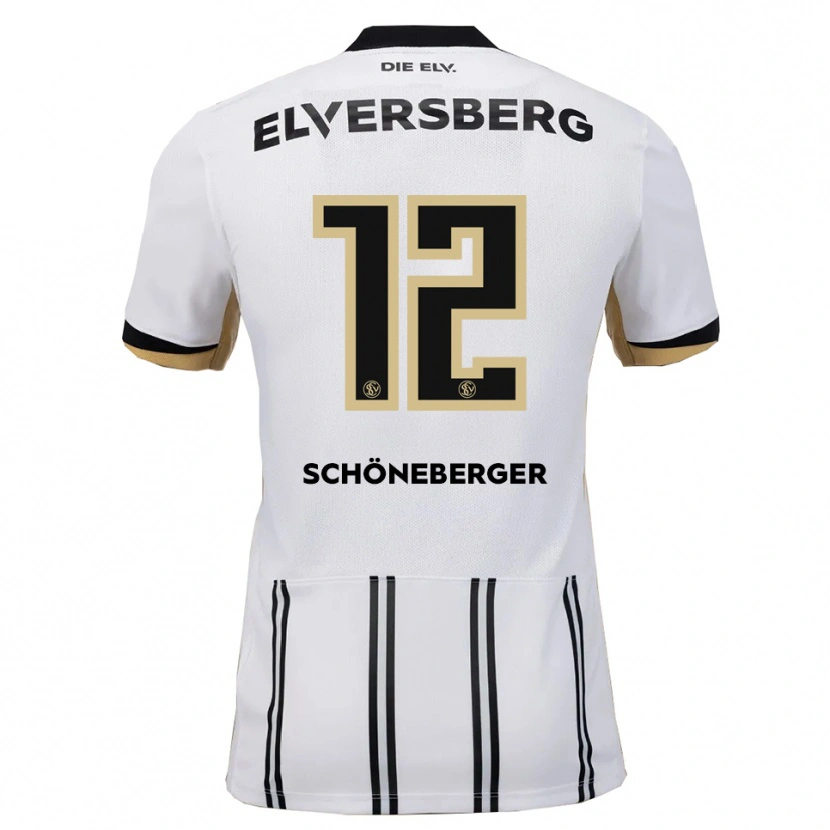 Danxen Heren Louis Schöneberger #12 Wit Zwart Thuisshirt Thuistenue 2025/26 T-Shirt