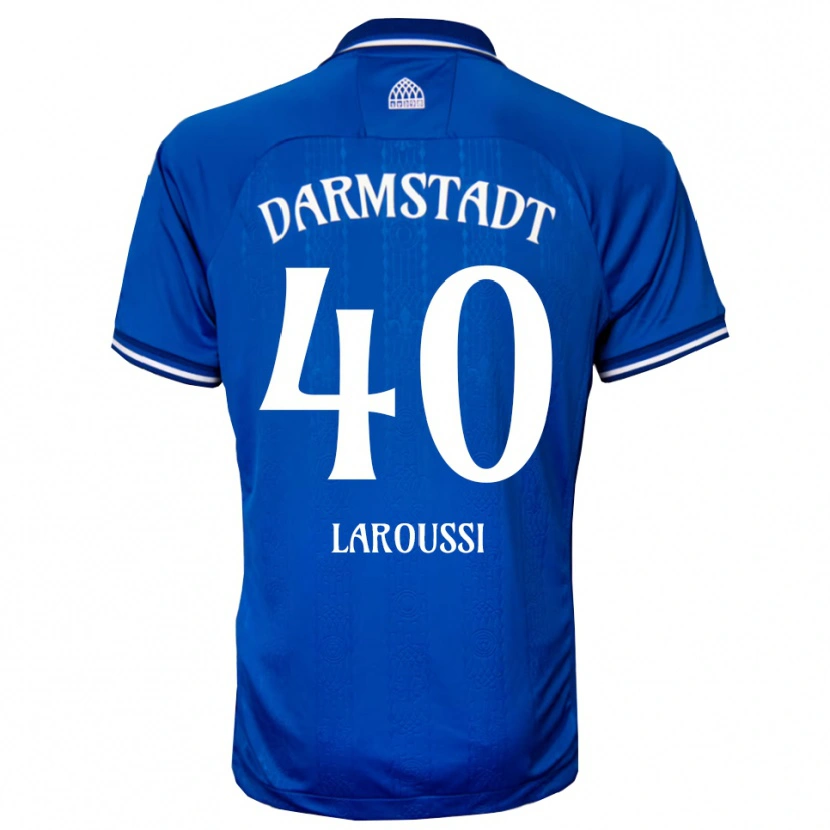 Danxen Heren Devin Laroussi #40 Blauw Wit Thuisshirt Thuistenue 2025/26 T-Shirt
