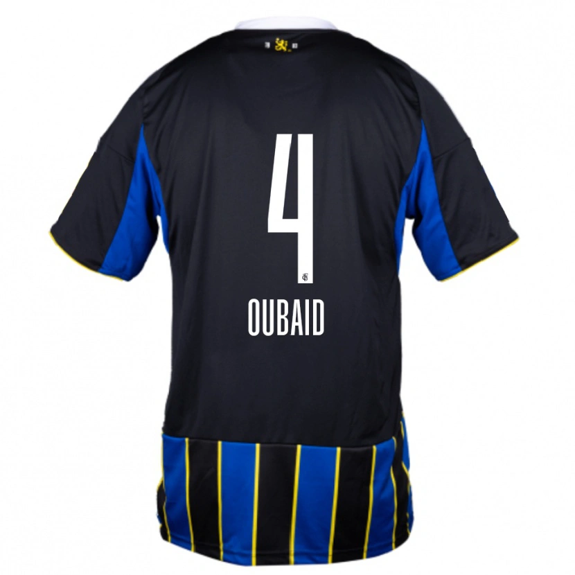 Danxen Heren Obeida Oubaid #4 Blauw Zwart Geel Thuisshirt Thuistenue 2025/26 T-Shirt