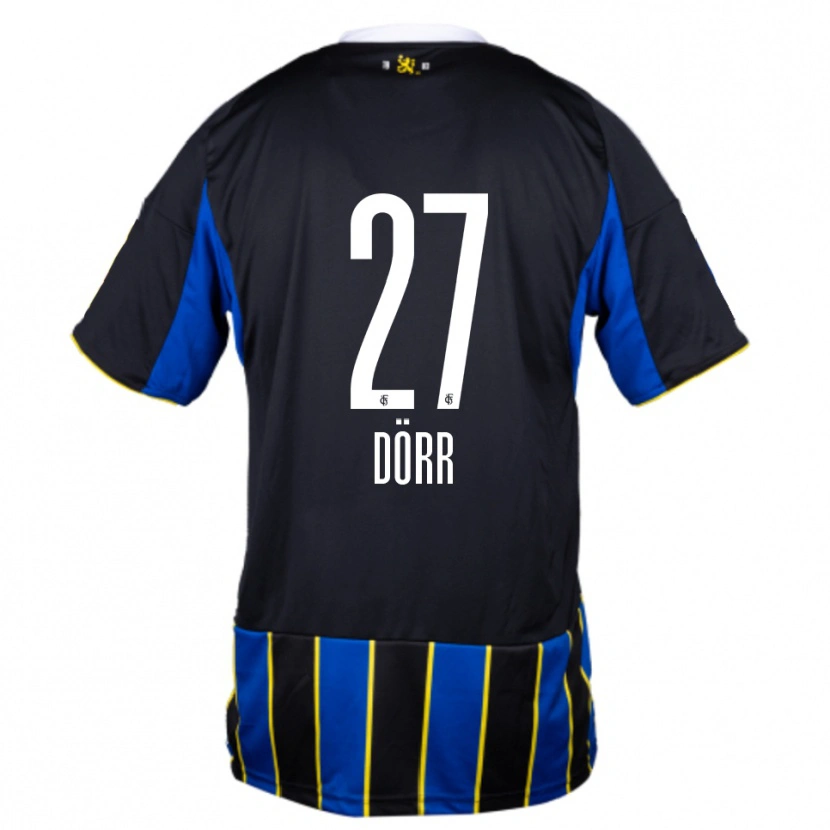 Danxen Heren Emma Dörr #27 Blauw Zwart Geel Thuisshirt Thuistenue 2025/26 T-Shirt