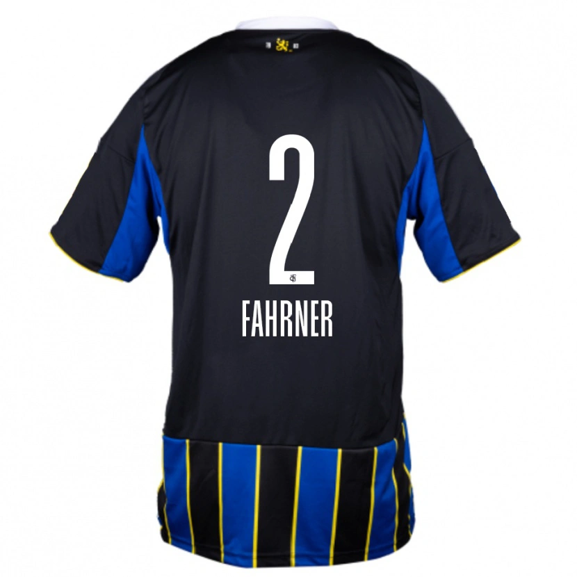Danxen Heren Philip Fahrner #2 Blauw Zwart Geel Thuisshirt Thuistenue 2025/26 T-Shirt