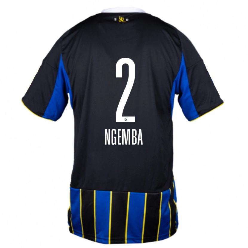 Danxen Heren Dejan Ngemba #2 Blauw Zwart Geel Thuisshirt Thuistenue 2025/26 T-Shirt