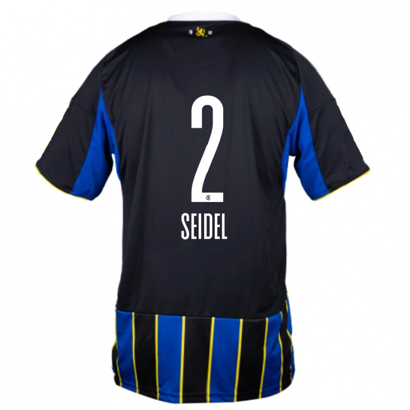 Danxen Heren Jonas Seidel #2 Blauw Zwart Geel Thuisshirt Thuistenue 2025/26 T-Shirt