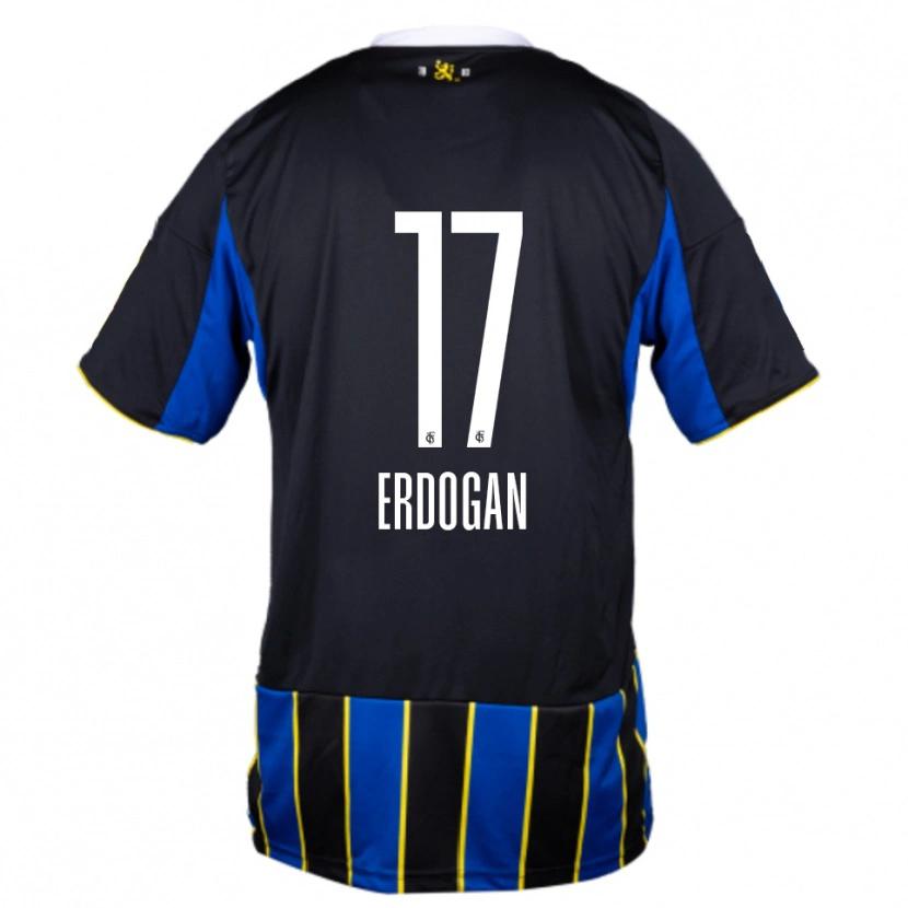 Danxen Heren Emirhan Erdogan #17 Blauw Zwart Geel Thuisshirt Thuistenue 2025/26 T-Shirt
