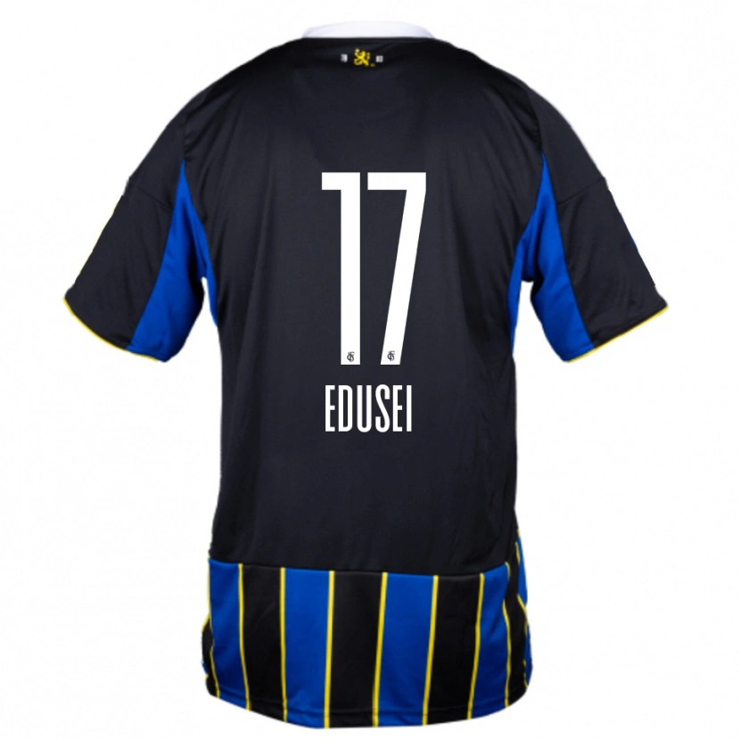 Danxen Heren Damien Edusei #17 Blauw Zwart Geel Thuisshirt Thuistenue 2025/26 T-Shirt