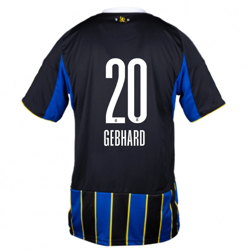 Danxen Heren Maxim Gebhard #20 Blauw Zwart Geel Thuisshirt Thuistenue 2025/26 T-Shirt