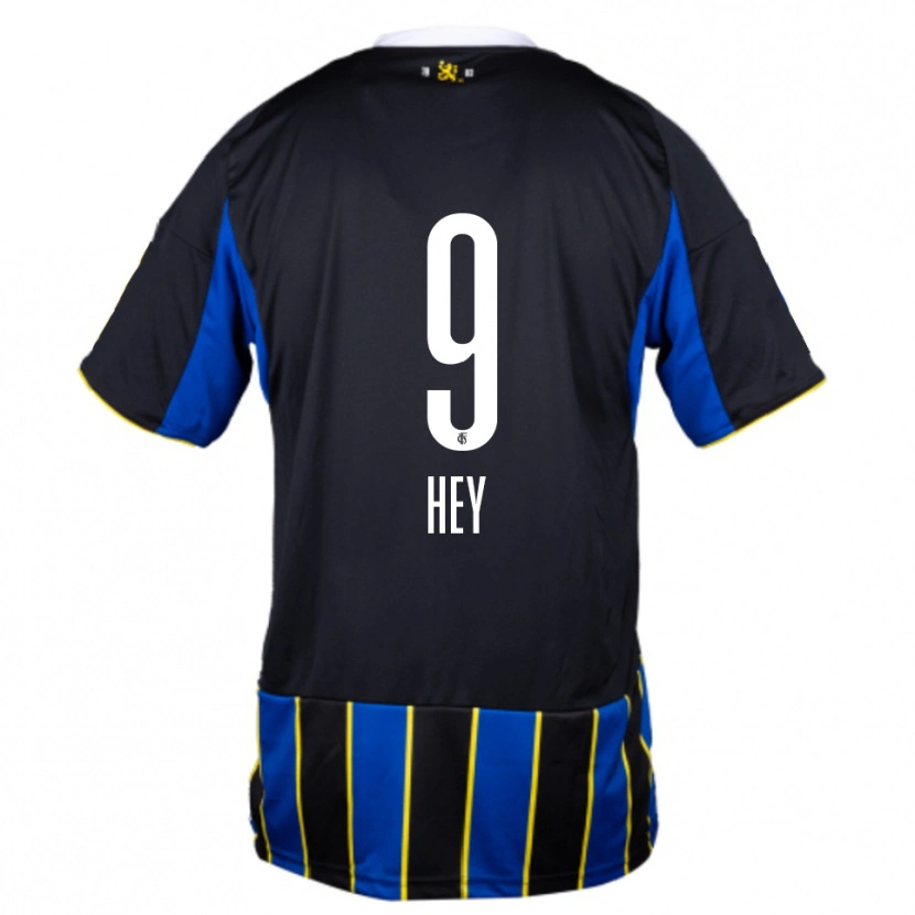 Danxen Heren Janis Hey #9 Blauw Zwart Geel Thuisshirt Thuistenue 2025/26 T-Shirt