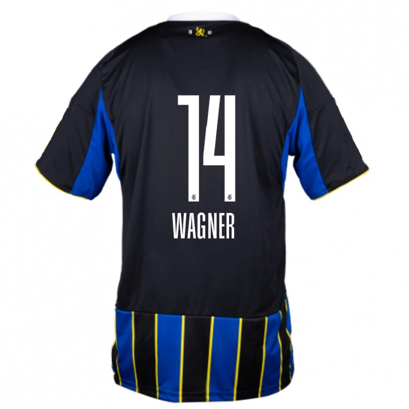 Danxen Heren Celine Wagner #14 Blauw Zwart Geel Thuisshirt Thuistenue 2025/26 T-Shirt