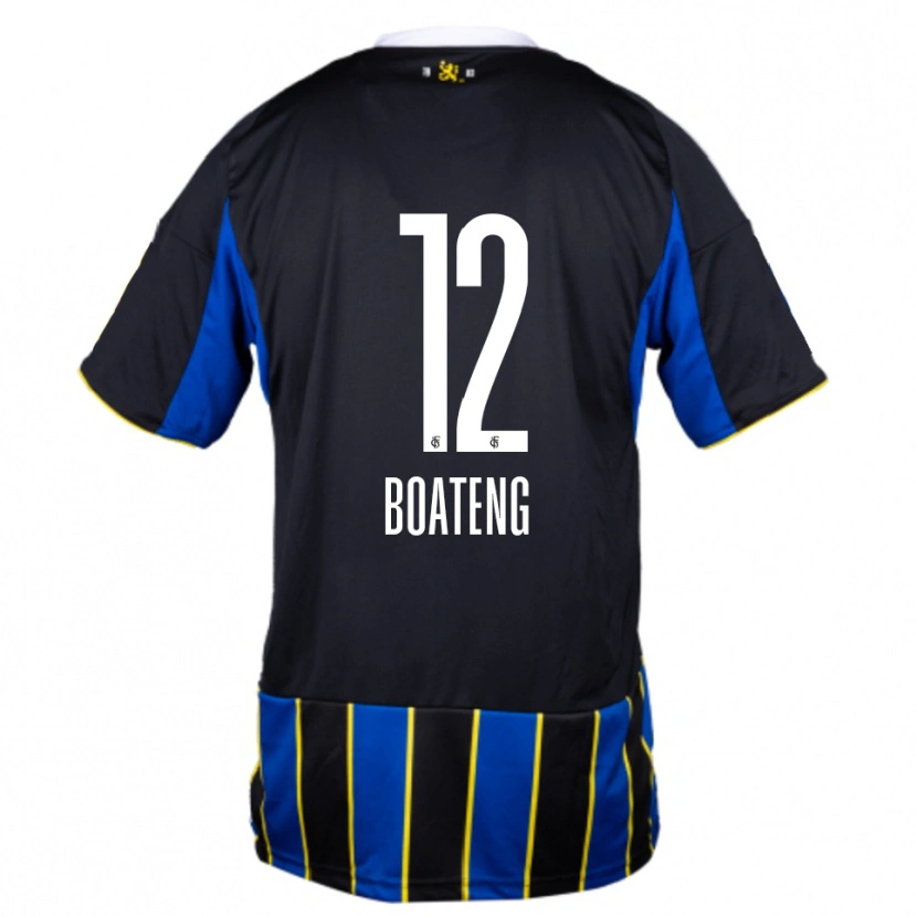 Danxen Heren Divine Boateng #12 Blauw Zwart Geel Thuisshirt Thuistenue 2025/26 T-Shirt