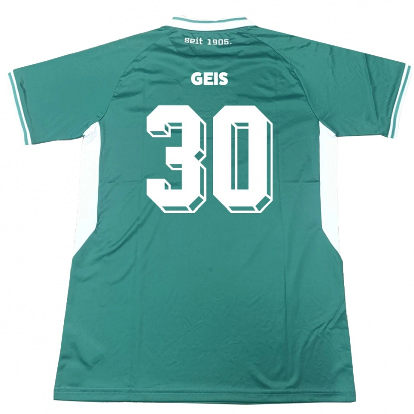 Danxen Heren Johannes Geis #30 Groen Wit Thuisshirt Thuistenue 2025/26 T-Shirt