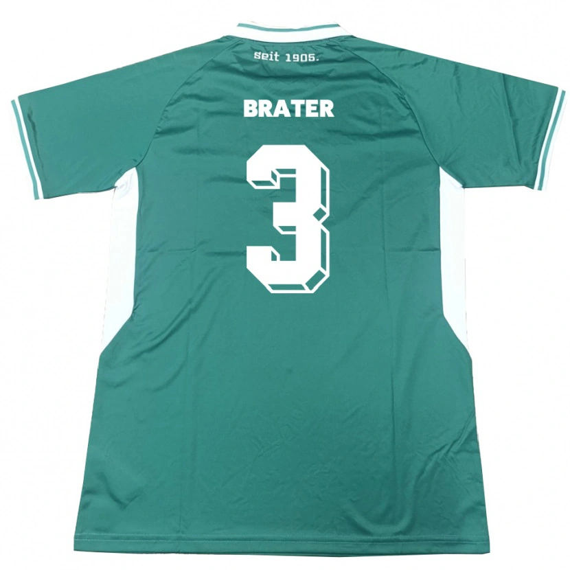 Danxen Heren Janis Brater #3 Groen Wit Thuisshirt Thuistenue 2025/26 T-Shirt