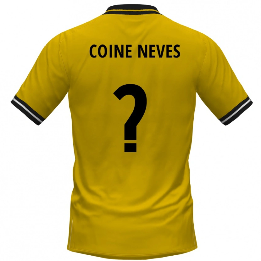 Danxen Heren Arthur Coine Neves #0 Geel Zwart Thuisshirt Thuistenue 2025/26 T-Shirt