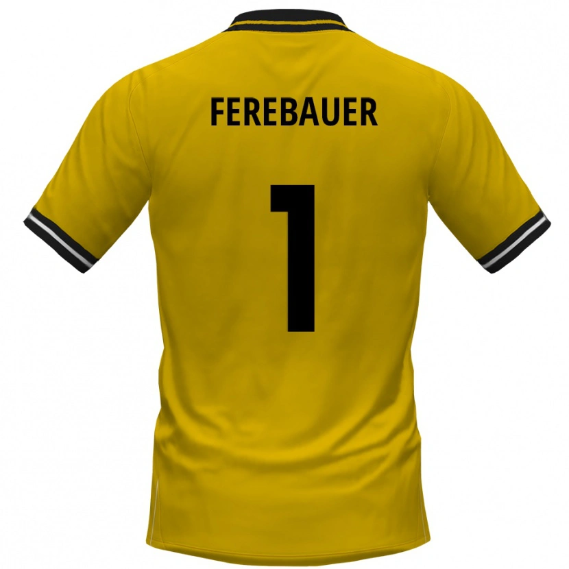 Danxen Heren Philipp Ferebauer #1 Geel Zwart Thuisshirt Thuistenue 2025/26 T-Shirt