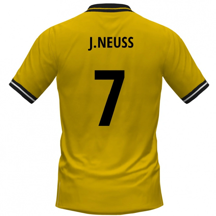 Danxen Heren Julian Neuss #7 Geel Zwart Thuisshirt Thuistenue 2025/26 T-Shirt