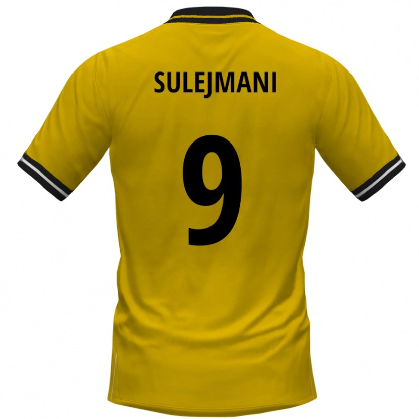 Danxen Heren Valmir Sulejmani #9 Geel Zwart Thuisshirt Thuistenue 2025/26 T-Shirt