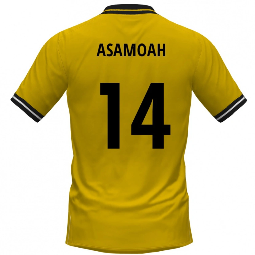 Danxen Heren Jaden Asamoah #14 Geel Zwart Thuisshirt Thuistenue 2025/26 T-Shirt