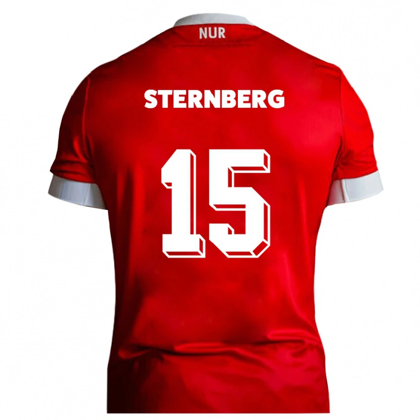 Danxen Heren Michael Sternberg #15 Rood Wit Thuisshirt Thuistenue 2025/26 T-Shirt