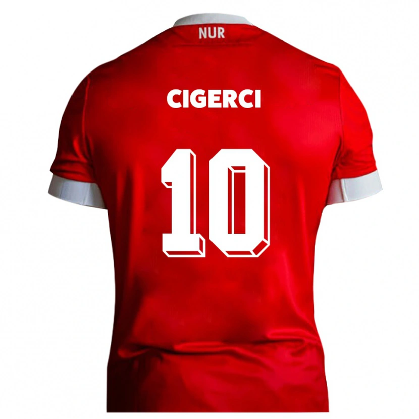 Danxen Heren Tolcay Cigerci #10 Rood Wit Thuisshirt Thuistenue 2025/26 T-Shirt