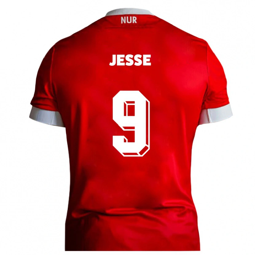 Danxen Heren Lennard Jesse #9 Rood Wit Thuisshirt Thuistenue 2025/26 T-Shirt