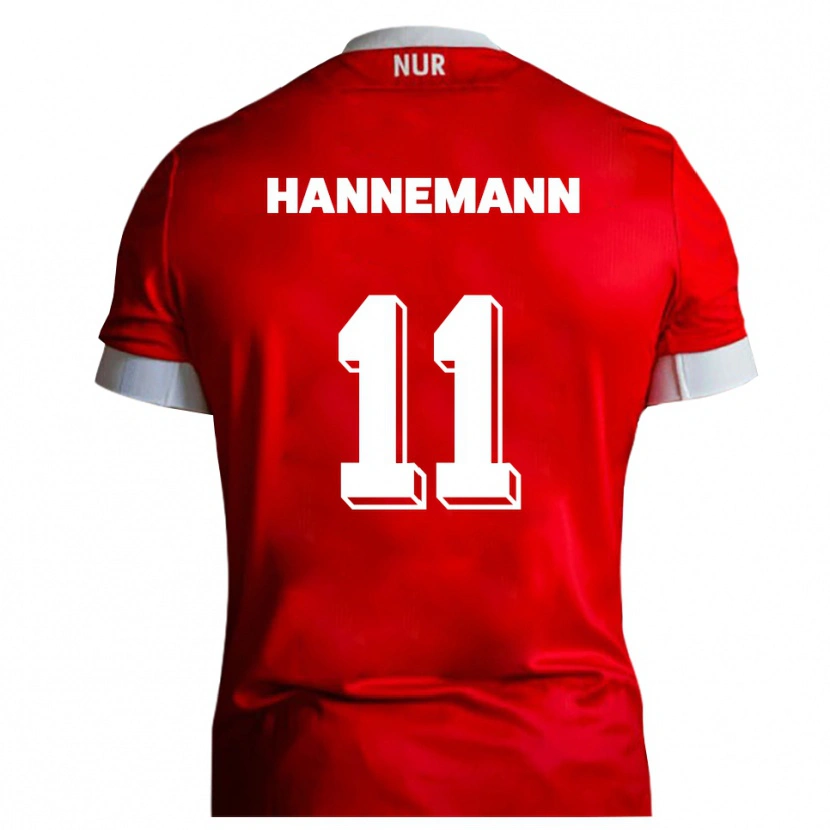 Danxen Heren Moritz Hannemann #11 Rood Wit Thuisshirt Thuistenue 2025/26 T-Shirt
