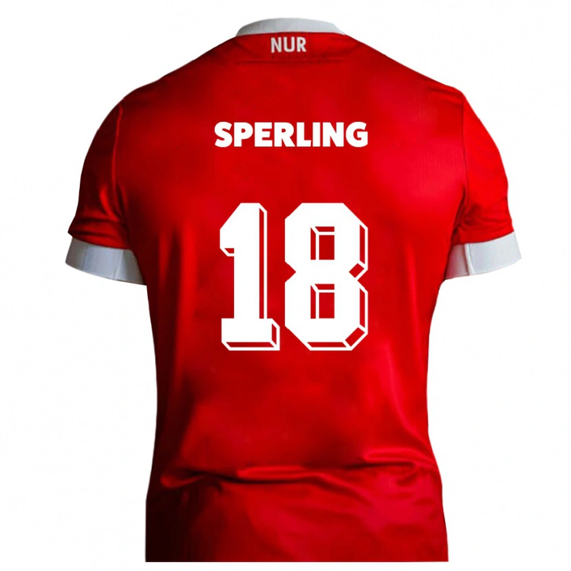 Danxen Heren Finn-Luca Sperling #18 Rood Wit Thuisshirt Thuistenue 2025/26 T-Shirt