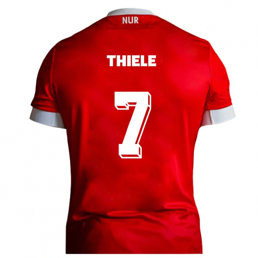 Danxen Heren Timmy Thiele #7 Rood Wit Thuisshirt Thuistenue 2025/26 T-Shirt