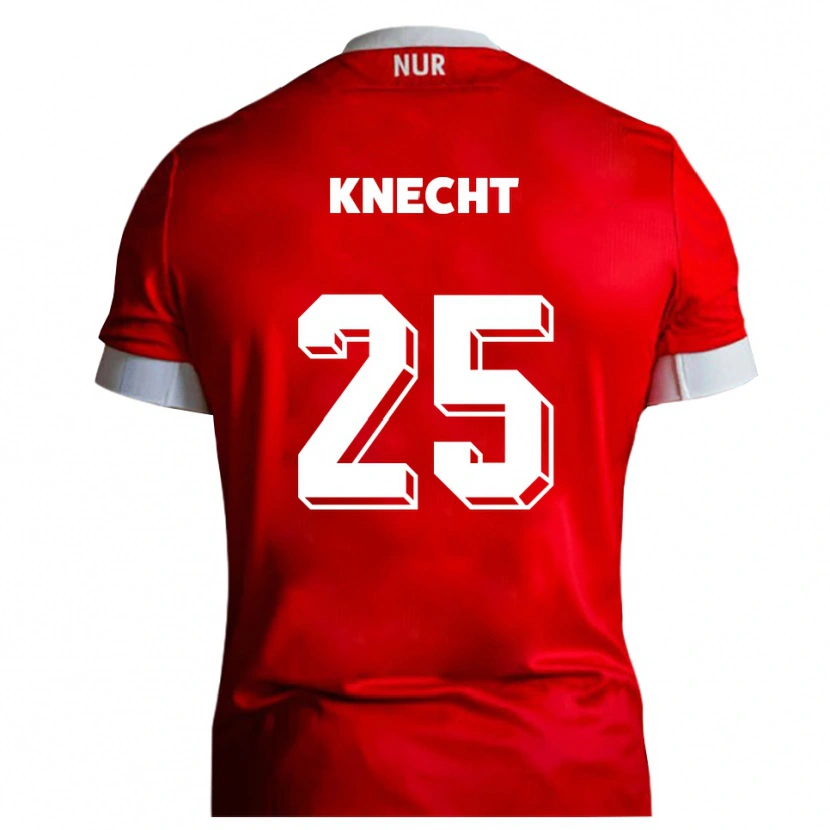 Danxen Heren Silas Knecht #25 Rood Wit Thuisshirt Thuistenue 2025/26 T-Shirt