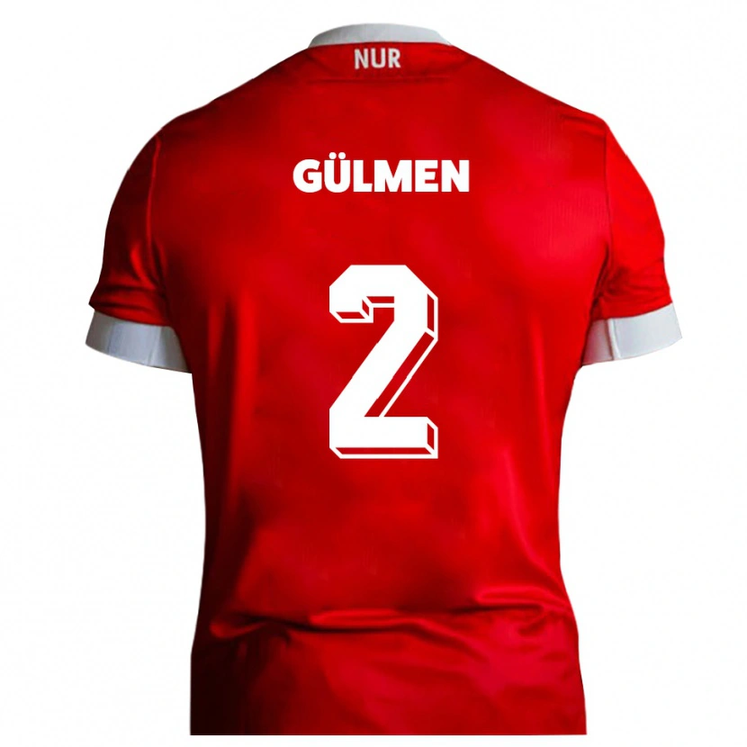 Danxen Heren Kubilay Gülmen #2 Rood Wit Thuisshirt Thuistenue 2025/26 T-Shirt