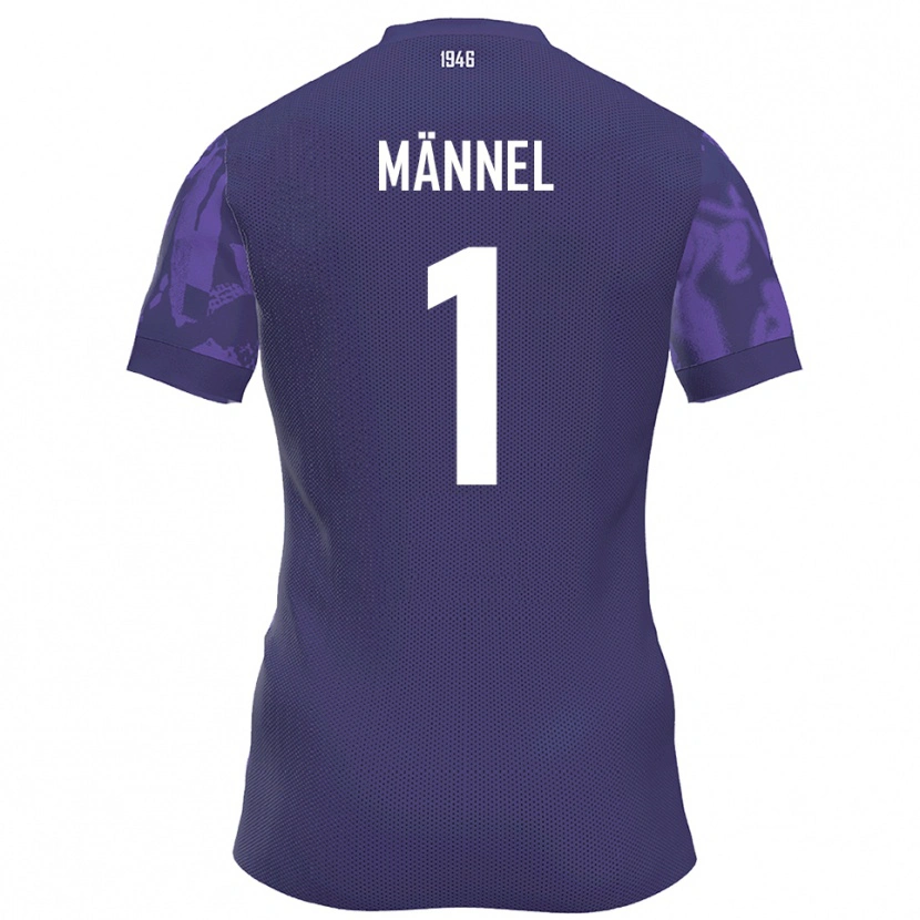 Danxen Heren Martin Männel #1 Paars Wit Thuisshirt Thuistenue 2025/26 T-Shirt