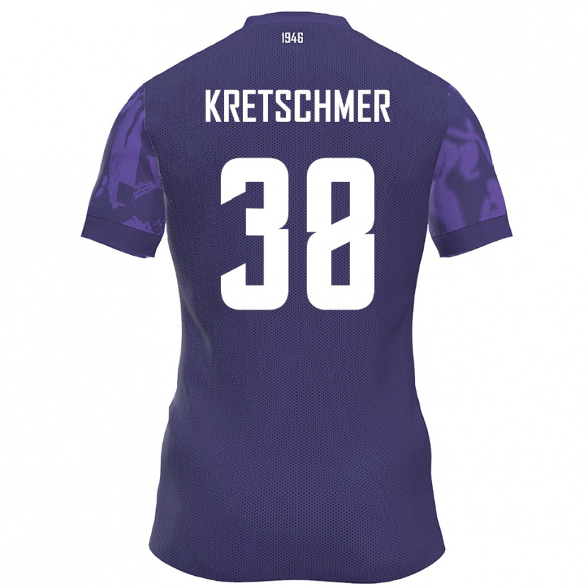 Danxen Heren Theo Kretschmer #38 Paars Wit Thuisshirt Thuistenue 2025/26 T-Shirt