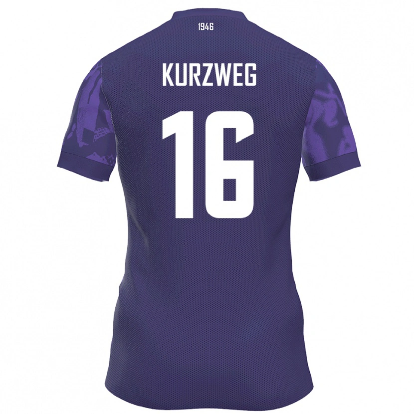 Danxen Heren Cedric Kurzweg #16 Paars Wit Thuisshirt Thuistenue 2025/26 T-Shirt
