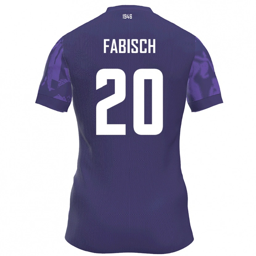 Danxen Heren Jonah Fabisch #20 Paars Wit Thuisshirt Thuistenue 2025/26 T-Shirt