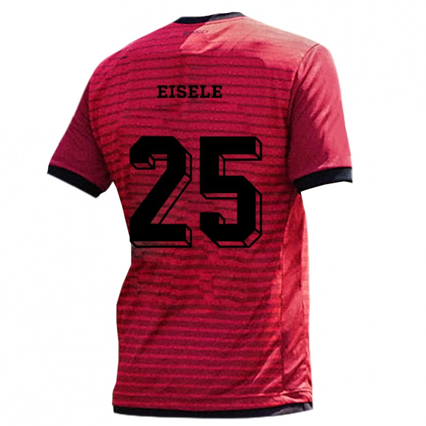 Danxen Heren Kai Eisele #25 Rood Zwart Thuisshirt Thuistenue 2025/26 T-Shirt
