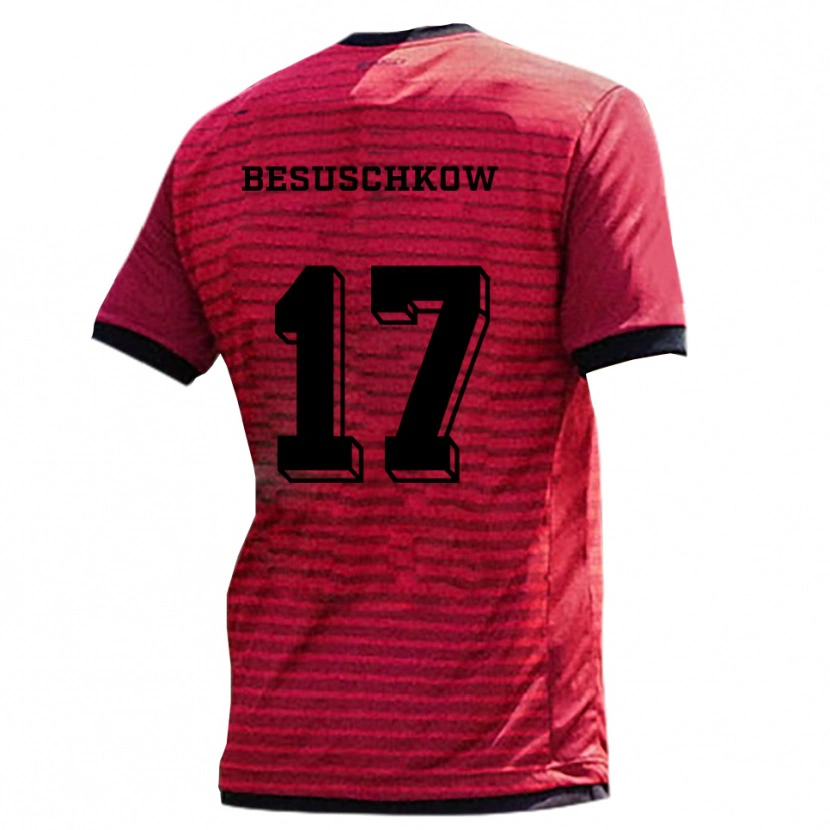Danxen Heren Max Besuschkow #17 Rood Zwart Thuisshirt Thuistenue 2025/26 T-Shirt