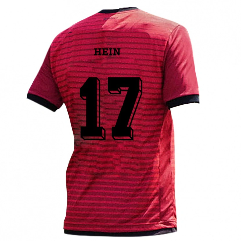 Danxen Heren Leonie Hein #17 Rood Zwart Thuisshirt Thuistenue 2025/26 T-Shirt