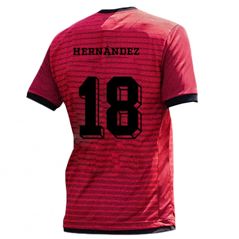 Danxen Heren Carlos Lores Hernandez #18 Rood Zwart Thuisshirt Thuistenue 2025/26 T-Shirt