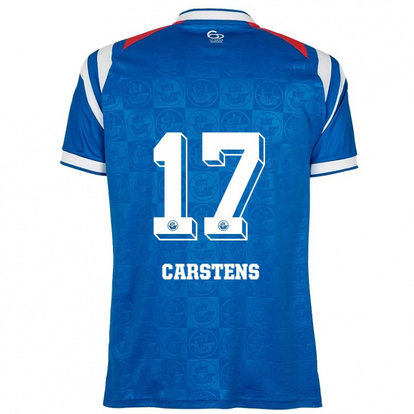 Danxen Heren Florian Carstens #17 Blauw Wit Rood Thuisshirt Thuistenue 2025/26 T-Shirt