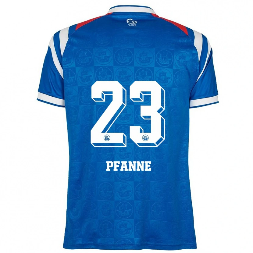 Danxen Heren Franz Pfanne #23 Blauw Wit Rood Thuisshirt Thuistenue 2025/26 T-Shirt