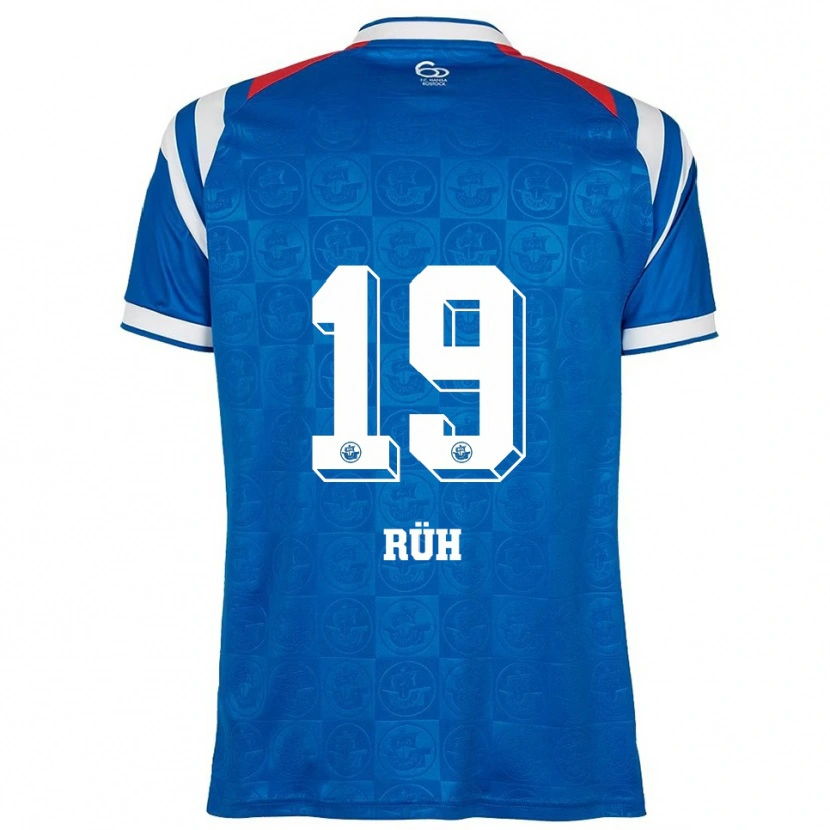 Danxen Heren Julian Rüh #19 Blauw Wit Rood Thuisshirt Thuistenue 2025/26 T-Shirt