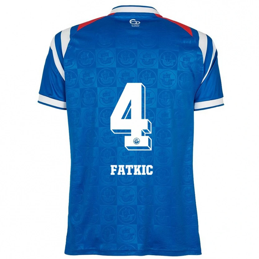 Danxen Heren Kenan Fatkic #4 Blauw Wit Rood Thuisshirt Thuistenue 2025/26 T-Shirt