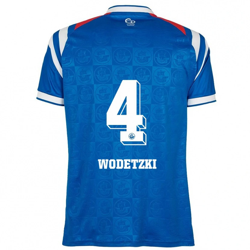 Danxen Heren Oskar Wodetzki #4 Blauw Wit Rood Thuisshirt Thuistenue 2025/26 T-Shirt
